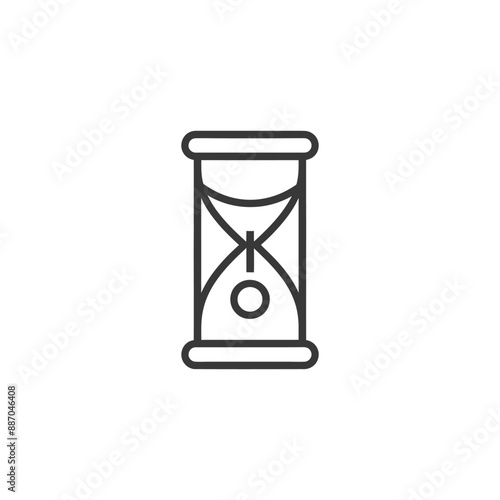 Minimalist Line Art Hourglass Icon: Time Management Symbol