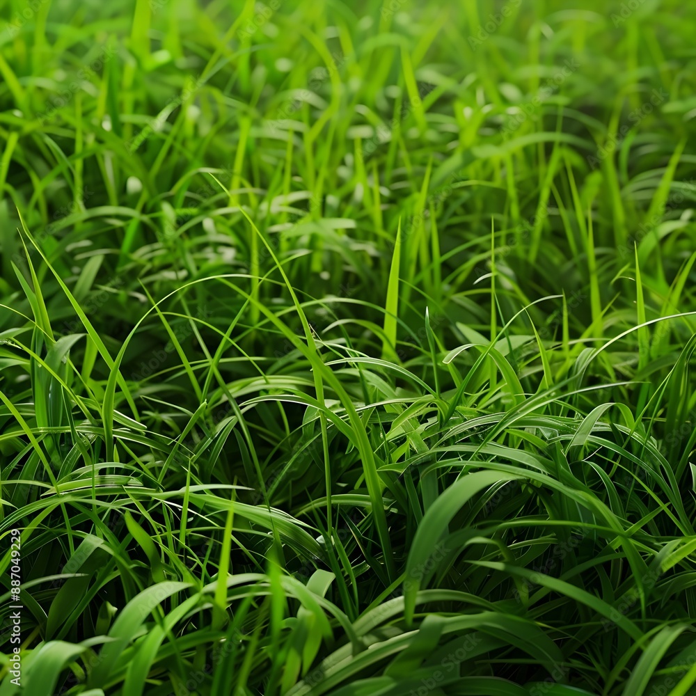 Vibrant Green Grass Blades: A Close-Up View of Lush, Healthy, and Densely Packed Foliage in Natural Light Vibrant Green Grass Blades: A Close-Up View of Lush, Healthy, and Densely Packed Foliage in Natural Light