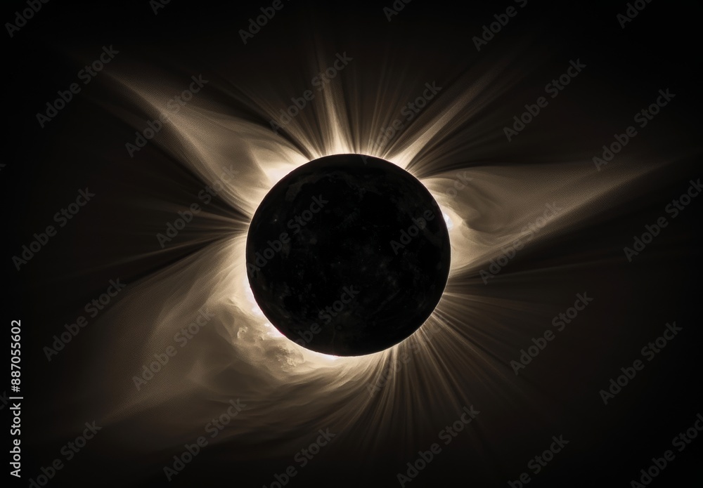 total solar eclipse seen from the ground, showing an almost completely black sun total solar eclipse seen from the ground, showing an almost completely black sun