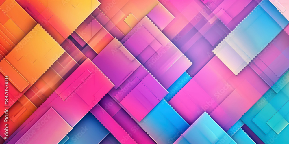 Vibrant abstract geometric background with colorful overlapping rectangles, modern design concept Vibrant abstract geometric background with colorful overlapping rectangles, modern design concept