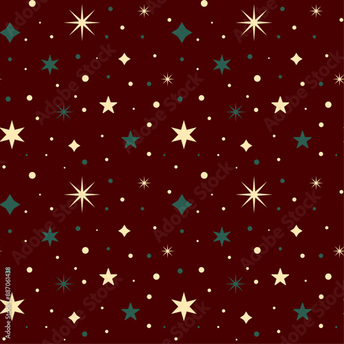 Wallpaper Mural Christmas Stars Seamless Pattern. Snowflake Seamless Background. Perfect for wallpaper, gift paper, winter greeting cards. Christmas Pattern. Pixel Perfect. Premium Quality
 Torontodigital.ca