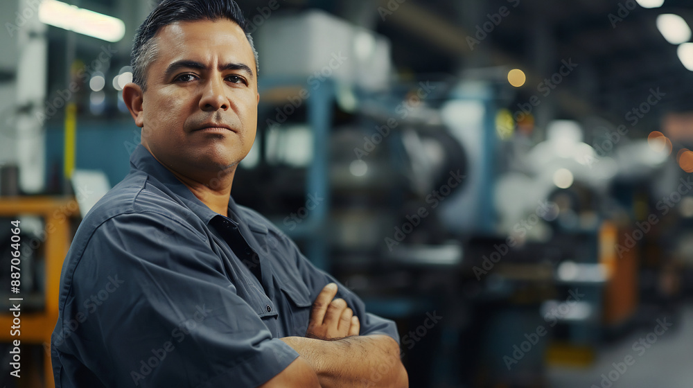 Factory Worker Operating Machinery Factory Worker Operating Machinery