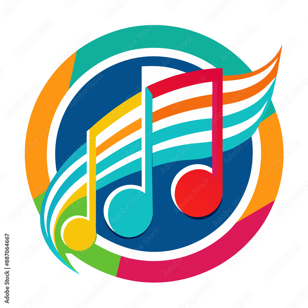A rainbow musical note d Multiple vibrant hues including red, yellow, green, and blue create a visually appealing composition. A rainbow musical note d Multiple vibrant hues including red, yellow, green, and blue create a visually appealing composition.