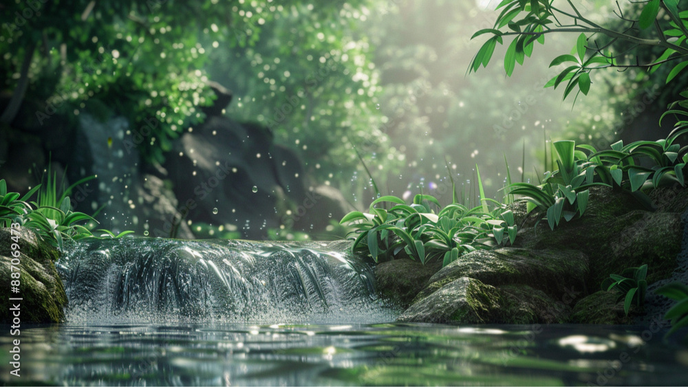 Fototapeta premium waterfall in the forest
