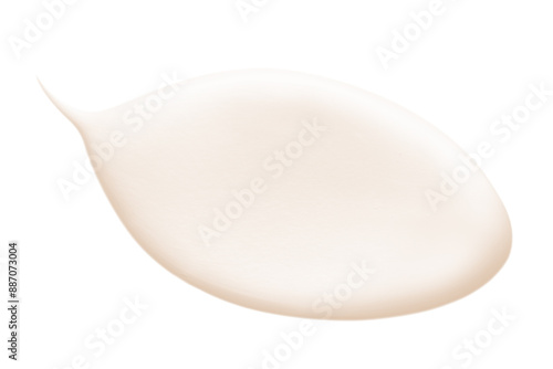 Cream texture. Cosmetic lotion smear. Creamy beauty skincare product swatch isolated on white background © Kat Ka