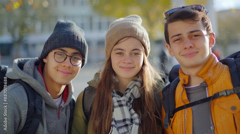 Three students in Germany.generative ai Three students in Germany.generative ai