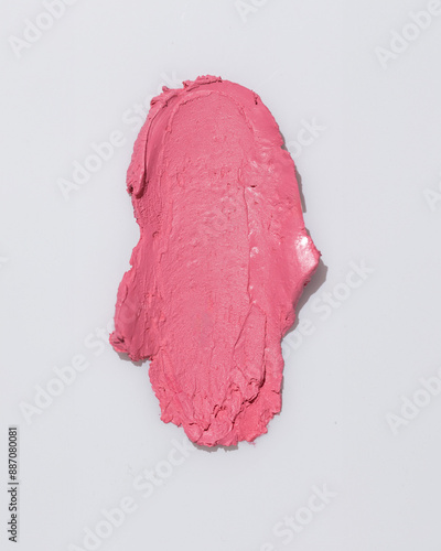 An elegant sample of a cosmetic swatch showcasing a rich shade and silky texture. Perfect for use in advertising campaigns, product catalogs, and sales presentations.