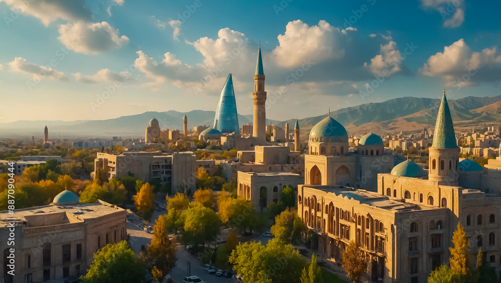 Naklejka premium Ganja beautiful city Azerbaijan