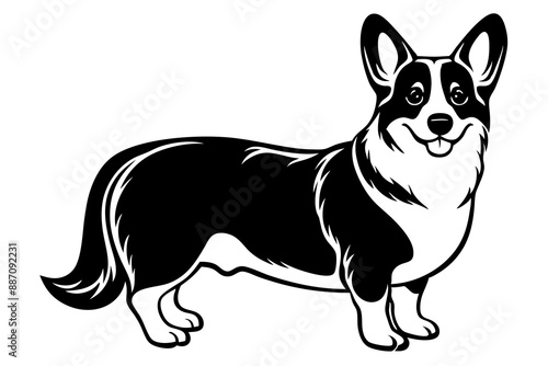 Pembroke welsh corgi vector illustration