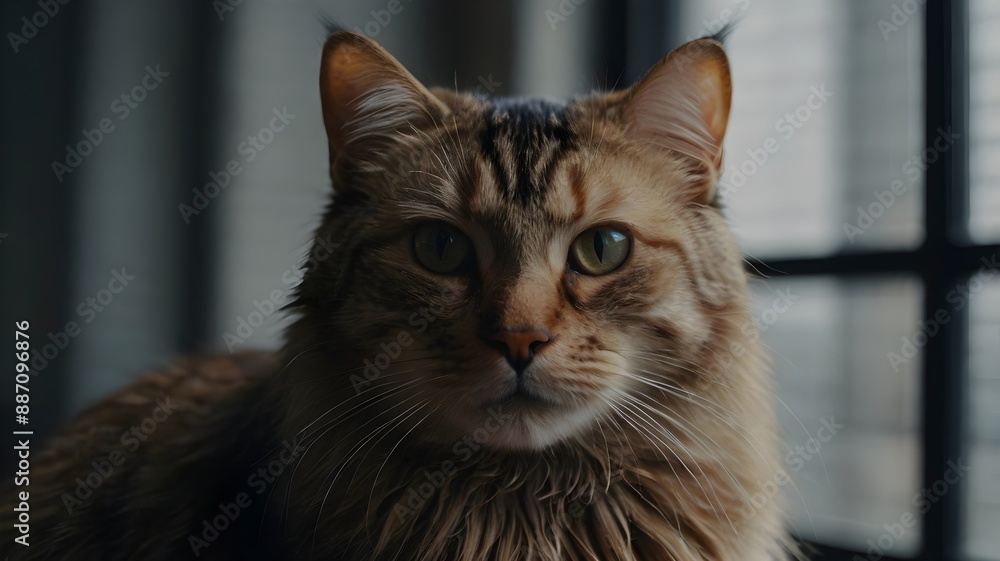 Portrait of a cat with an intriguing look Portrait of a cat with an intriguing look