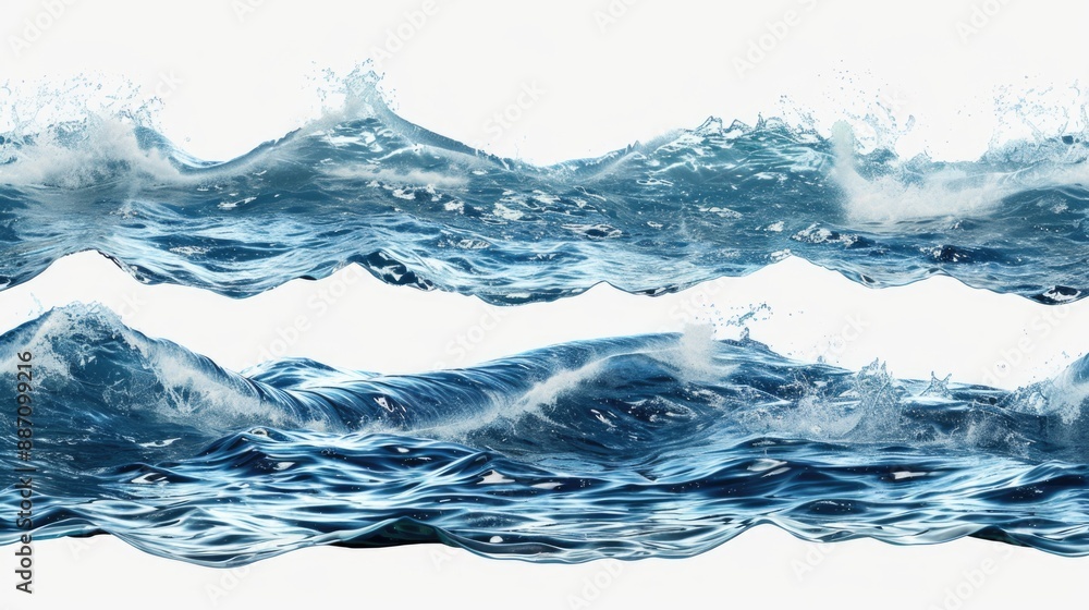 A picture of massive ocean waves crashing against the shore A picture of massive ocean waves crashing against the shore