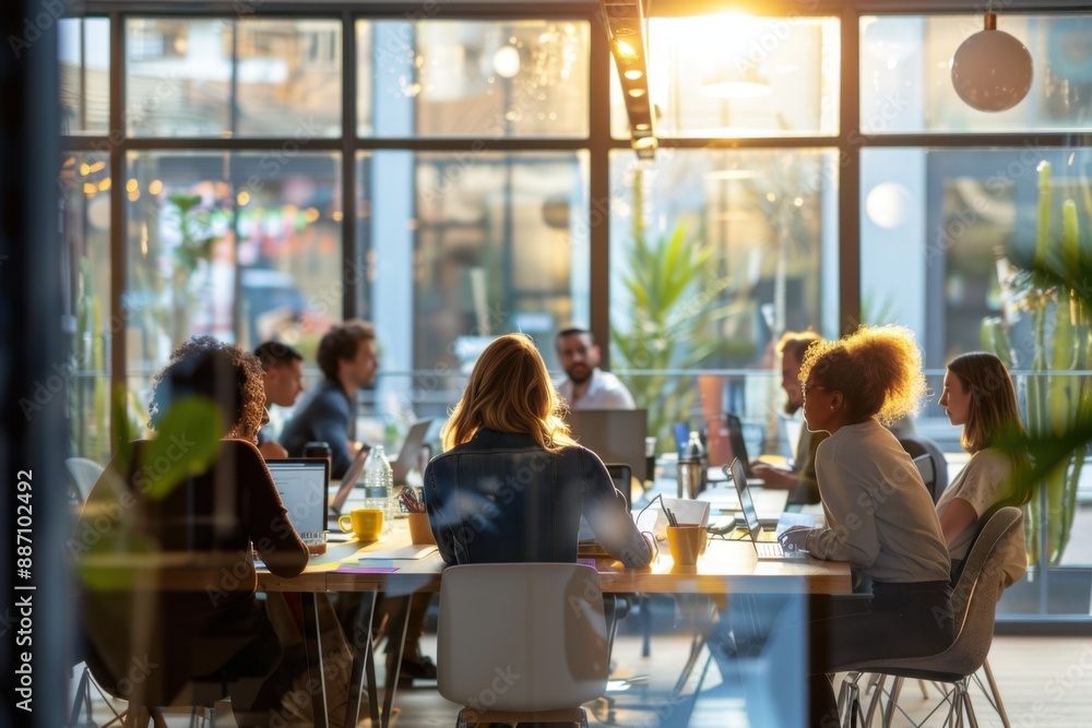 Diverse team in a professional office environment Diverse team in a professional office environment