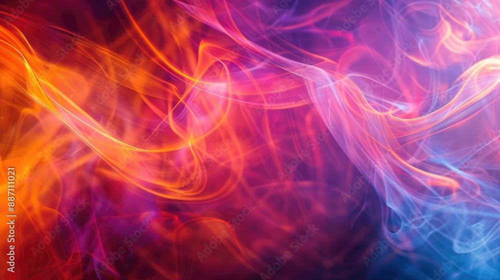 Fototapeta premium Abstract background created through slow and fast light painting