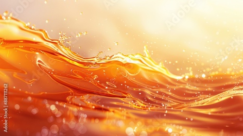 Abstract background with orange water photo