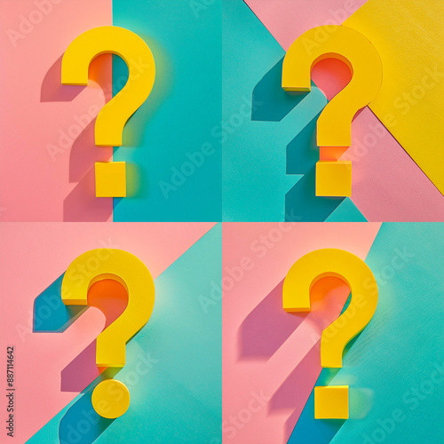 Pack x 4, Colorful Cardstock Letters: Varied Fonts and Pastel Colors for the Complete Alphabet and Additional Symbols, A B C D E F G H I J K M N L LL O P Q R  S T U V W X Y Z ? photo