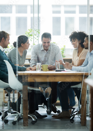 Fotografie Having a successful business meeting