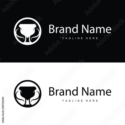 Championship Cup Trophy Logo Illustration Award Winner Template Design