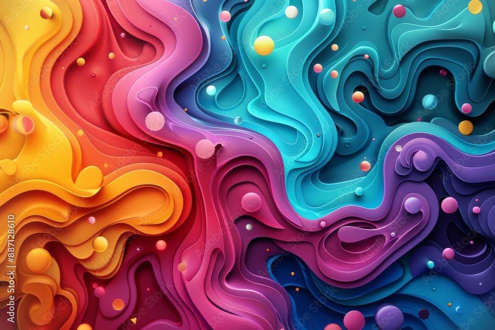 Abstract digital art with colorful fluid patterns, symbolizing creativity and energy. Abstract digital art with colorful fluid patterns, symbolizing creativity and energy.