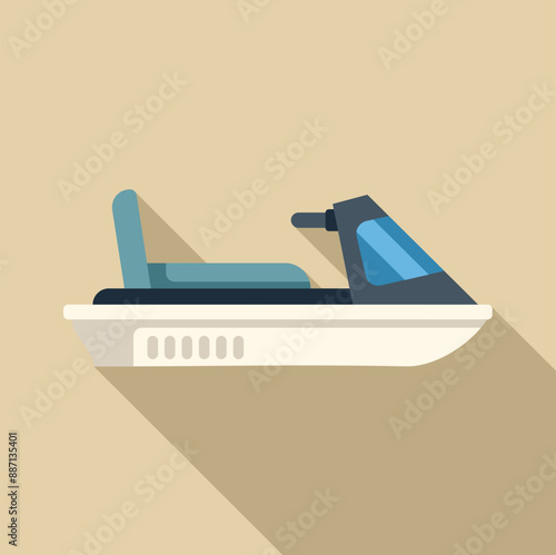 Modern water scooter is waiting on the water surface to be used for extreme water sports