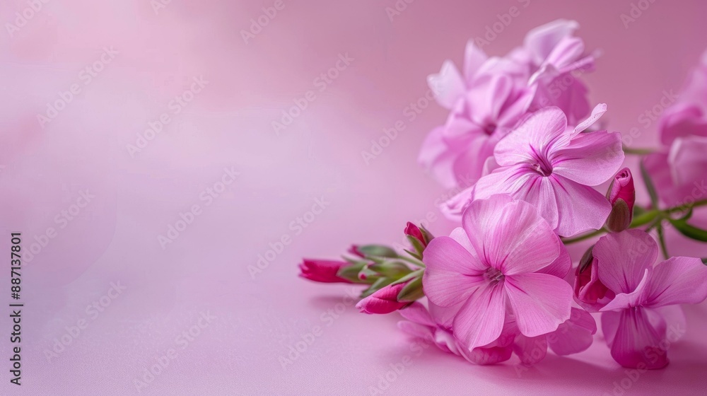 Pink flowers on soft pink background for romantic and elegant design themes Pink flowers on soft pink background for romantic and elegant design themes