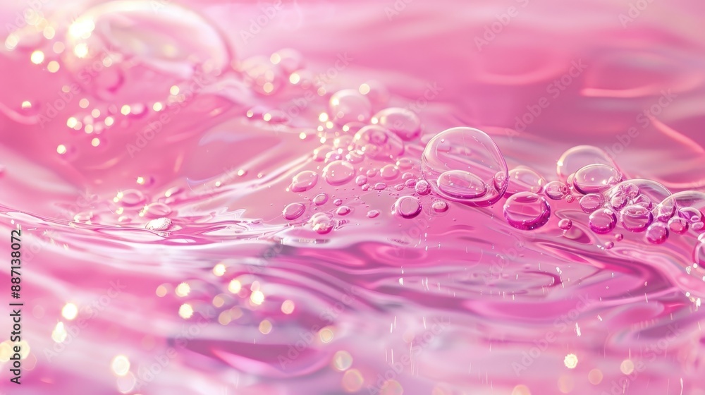 Abstract background with pink hues created by water and bubbles Abstract background with pink hues created by water and bubbles