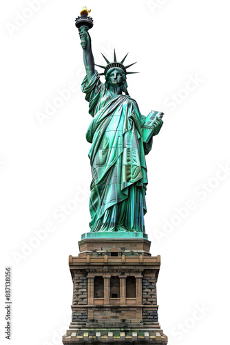 Wallpaper Mural Close up of the statue of liberty with her pedestal, New York City, USA - Isolated on transparent background, png file
 Torontodigital.ca