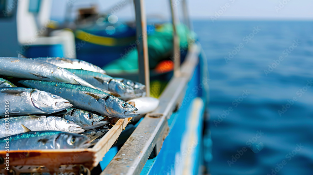 Fresh Catch on a Fishing Boat Fresh Catch on a Fishing Boat