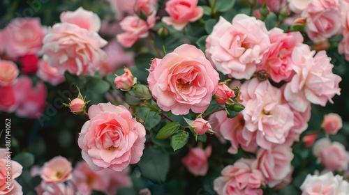 Vintage Rose features numerous lovely blooms