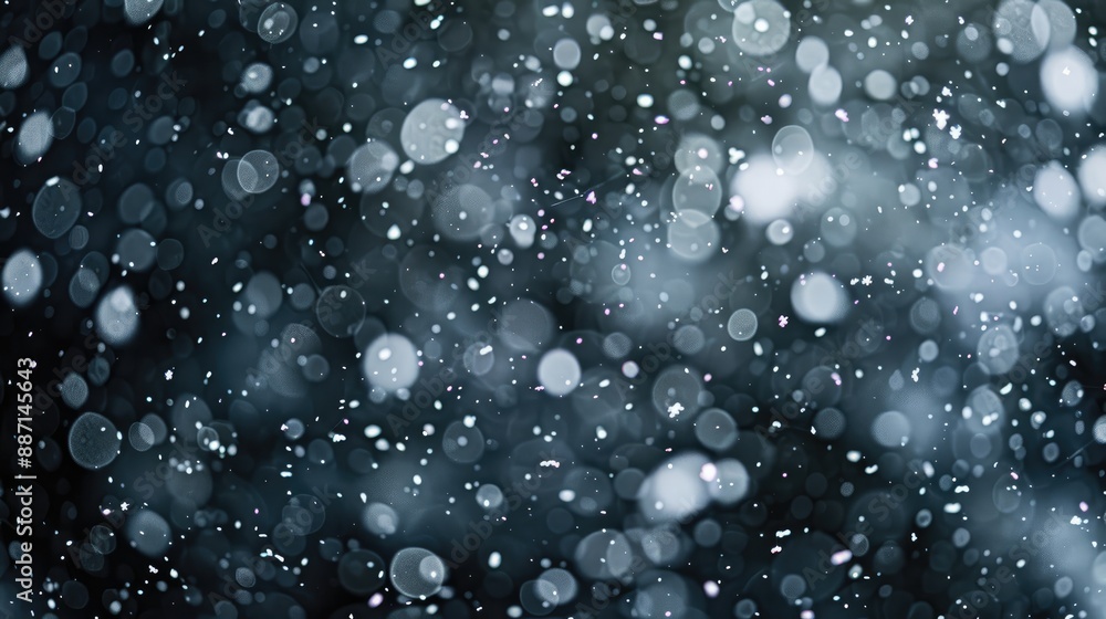 Snowfall with bokeh effect on black surface a fresh design feature Snowfall with bokeh effect on black surface a fresh design feature
