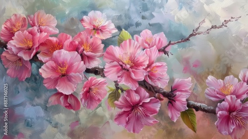 Spring peach blossoms