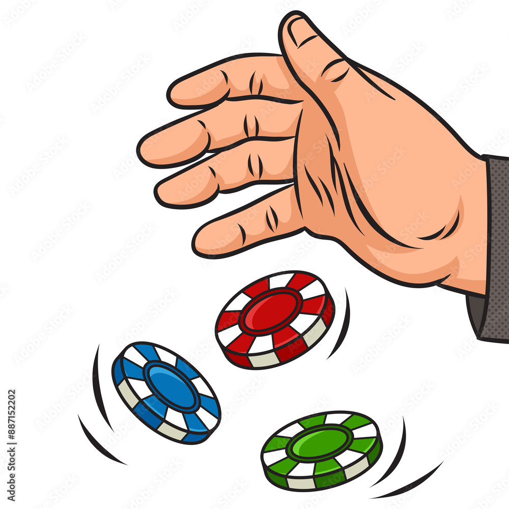 hand throws casino chips pinup pop art retro PNG illustration. Comic book style imitation. hand throws casino chips pinup pop art retro PNG illustration. Comic book style imitation.