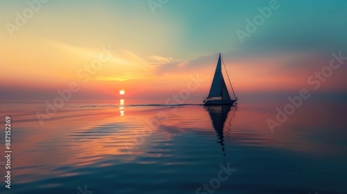 Boat navigating calm sea © 2rogan