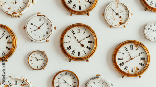 vintage golden wall clocks collection for elegant interior decor