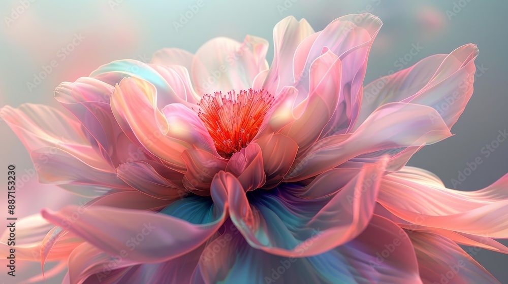 Fototapeta premium flower, perfectly symmetrical petals