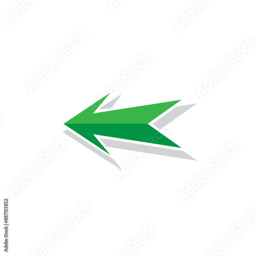 Arrow left sign [vector illustration]