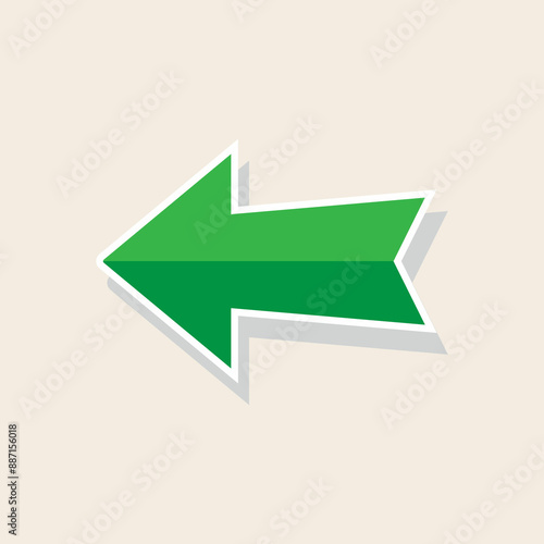 Arrow green left [vector illustration] photo