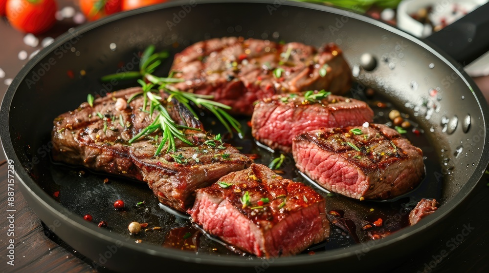 beef steak in the pan beef steak in the pan