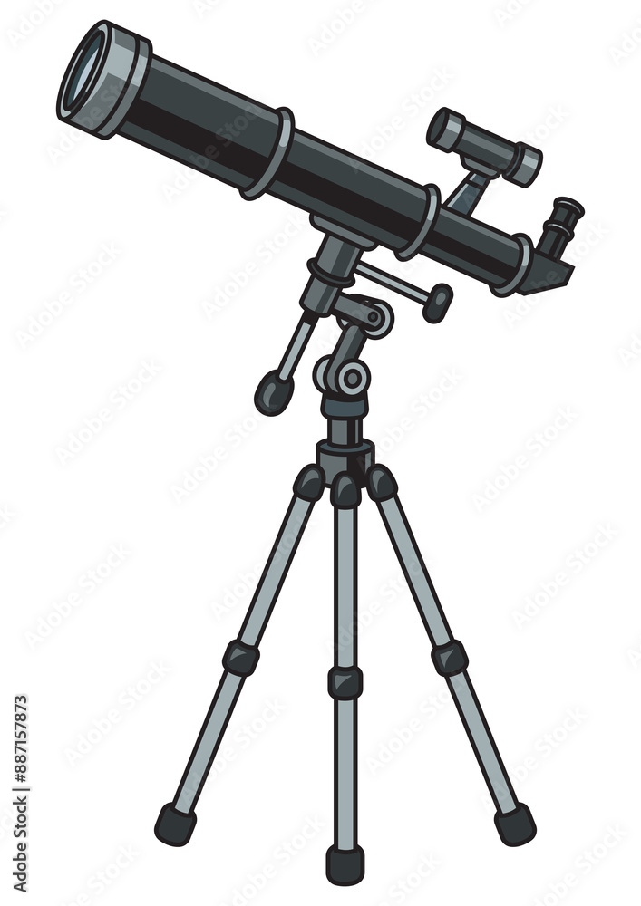 Old telescope pinup pop art retro PNG illustration. Comic book style imitation. Old telescope pinup pop art retro PNG illustration. Comic book style imitation.