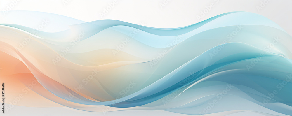 Fototapeta premium Calm and balanced abstract wave background with smooth curves