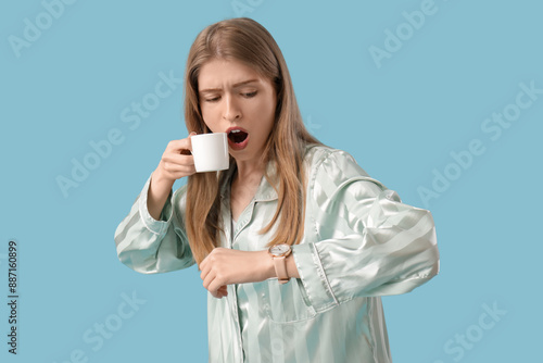 Shocked young woman in paja...