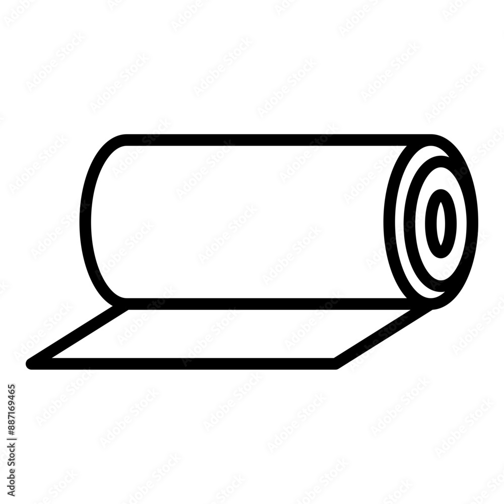 Fototapeta premium Yoga matteress for fitness and healthy icon