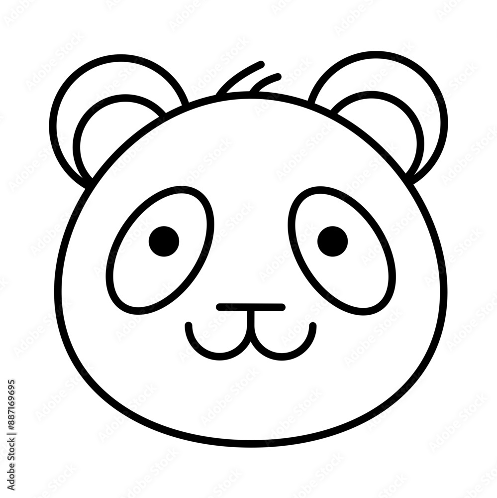 Obraz premium Panda head icon