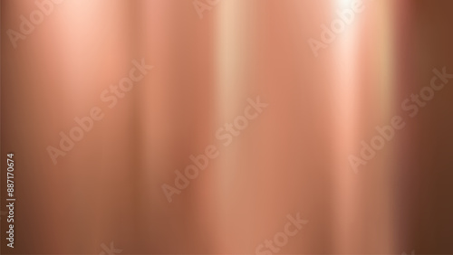 Bronze Copper Metal foil abstract background. Vector golden shine metallic gradient template.border, frame, ribbon design.Vector illustration