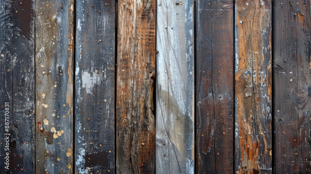 Aged decayed flawed wooden boards with imperfections Aged decayed flawed wooden boards with imperfections