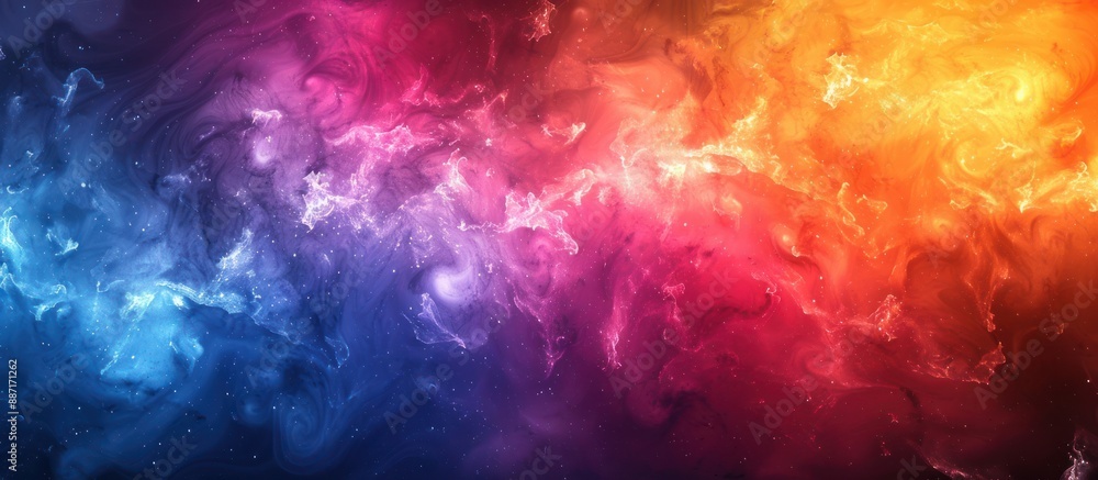 Abstract Cosmic Nebula with Swirling Colors Abstract Cosmic Nebula with Swirling Colors