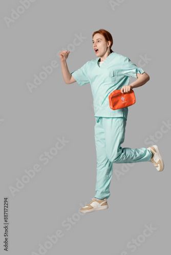 Female doctor with first ai...