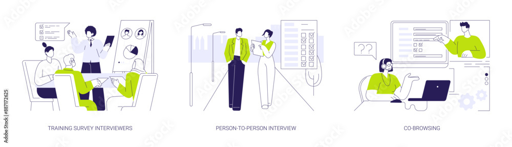 Opinion poll abstract concept vector illustrations. Opinion poll abstract concept vector illustrations.