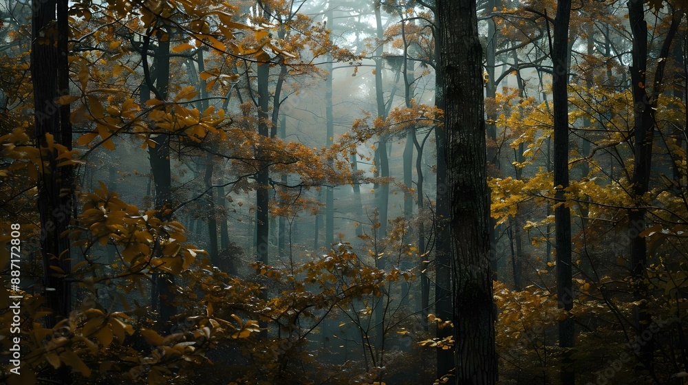 View of trees in the forest View of trees in the forest
