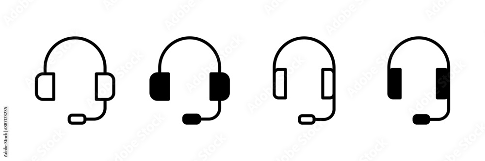 Headphone icon vector isolated on white background. Headphone vector icon. Call us Headphone icon vector isolated on white background. Headphone vector icon. Call us