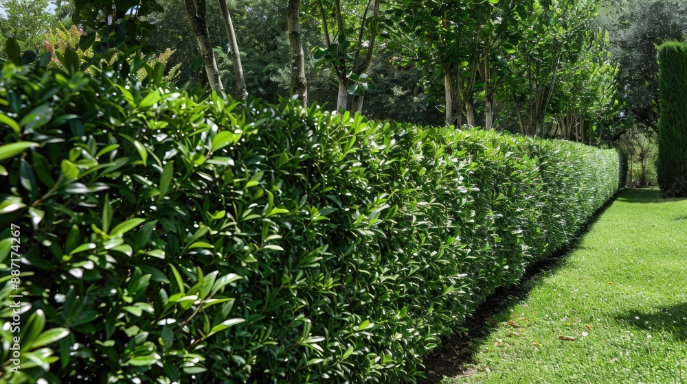 Using cherry laurel hedge for garden pool privacy Using cherry laurel hedge for garden pool privacy